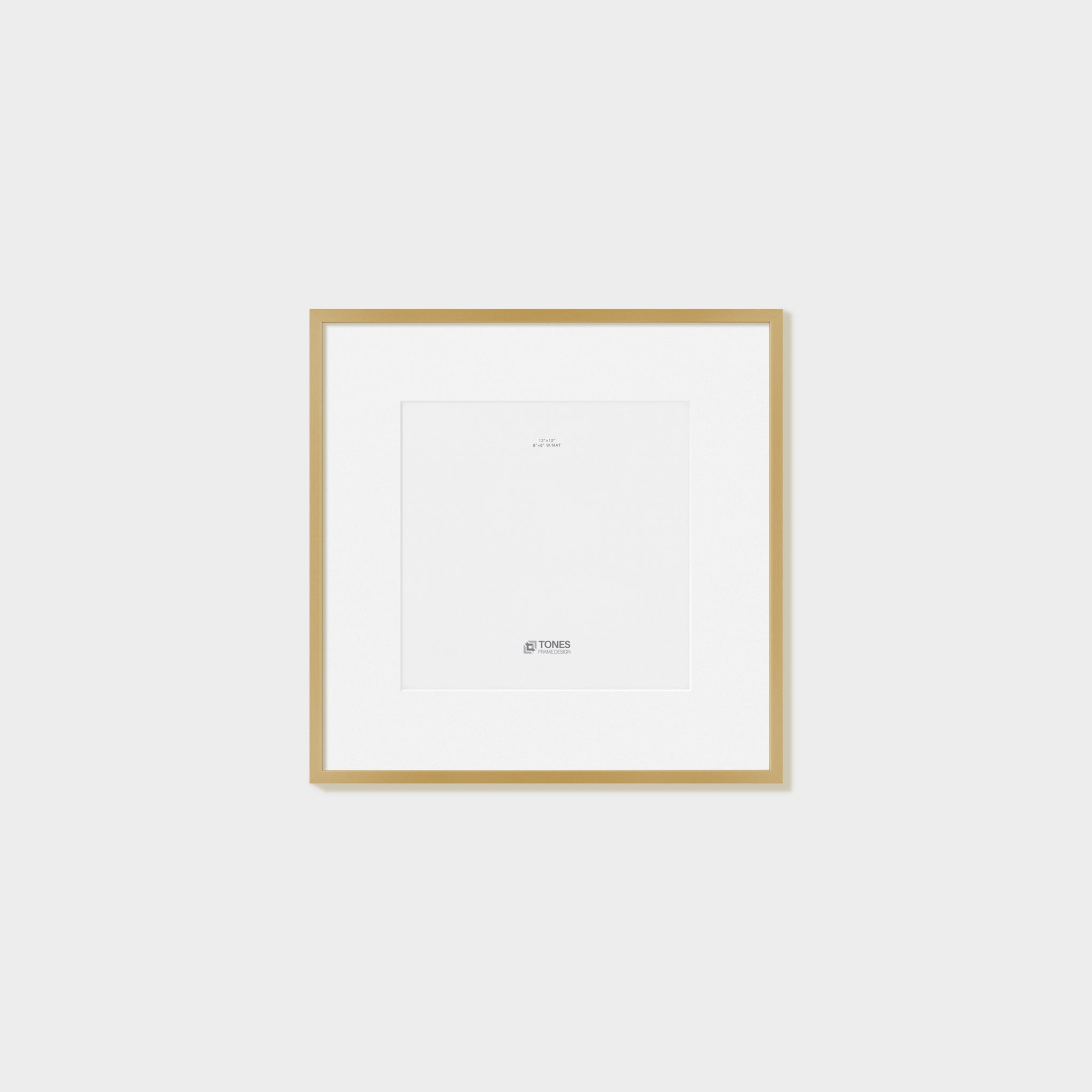 Tones Frame Design | Gold 12'' x 12'' Square Metal Picture Frame