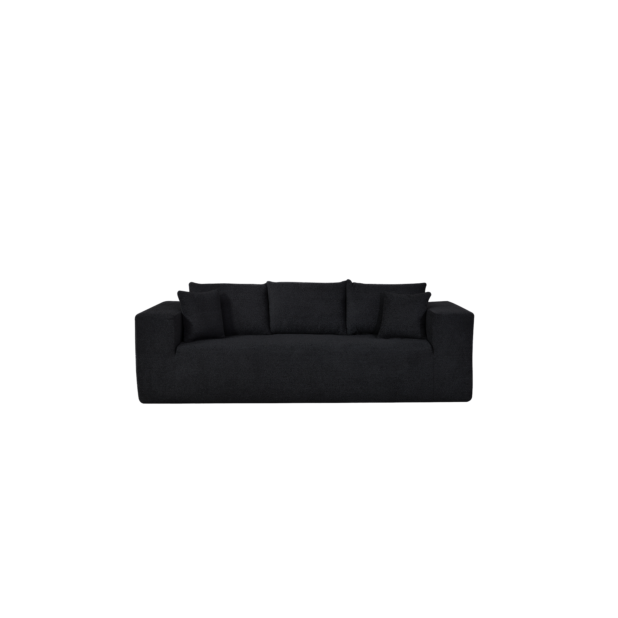 Elegant flex Black Triple-Seat Sofa