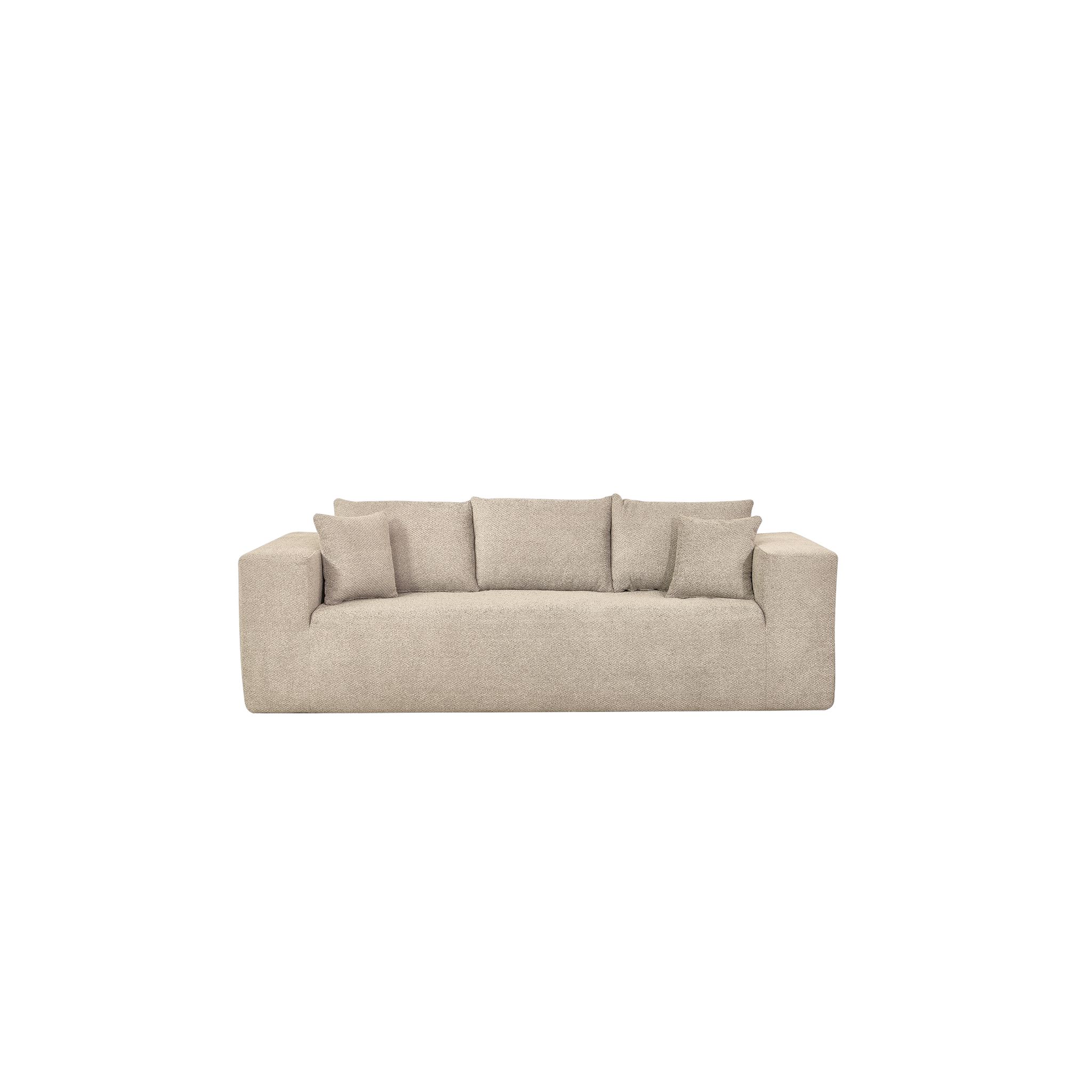 Elegant flex Beige Triple-Seat Sofa