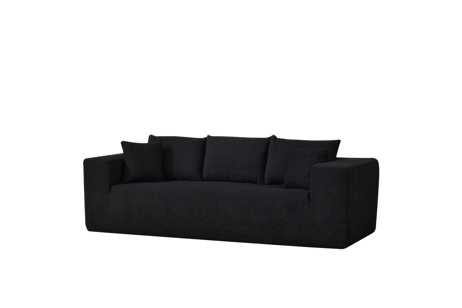 Elegant flex Black Triple-Seat Sofa