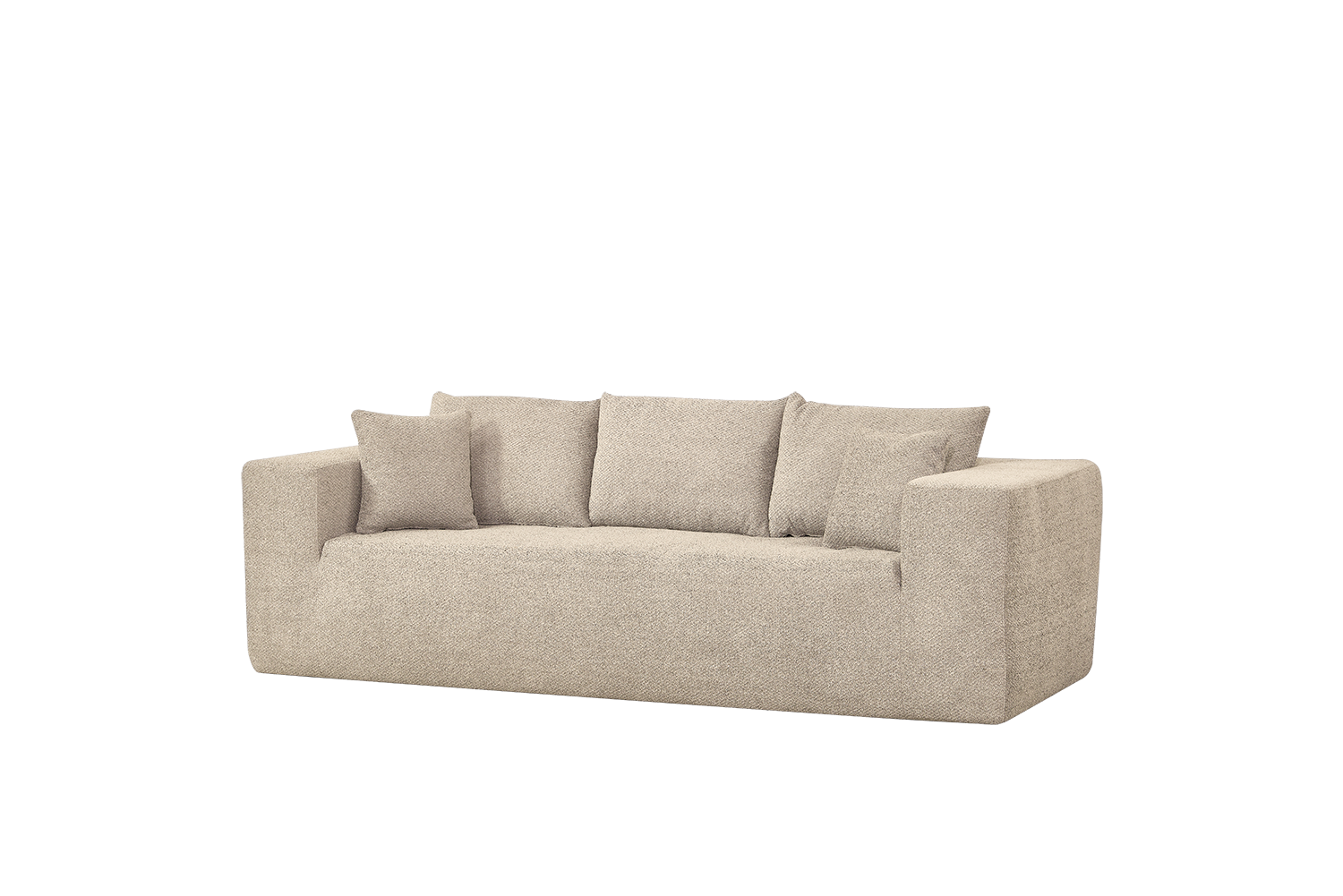 Elegant flex Beige Triple-Seat Sofa