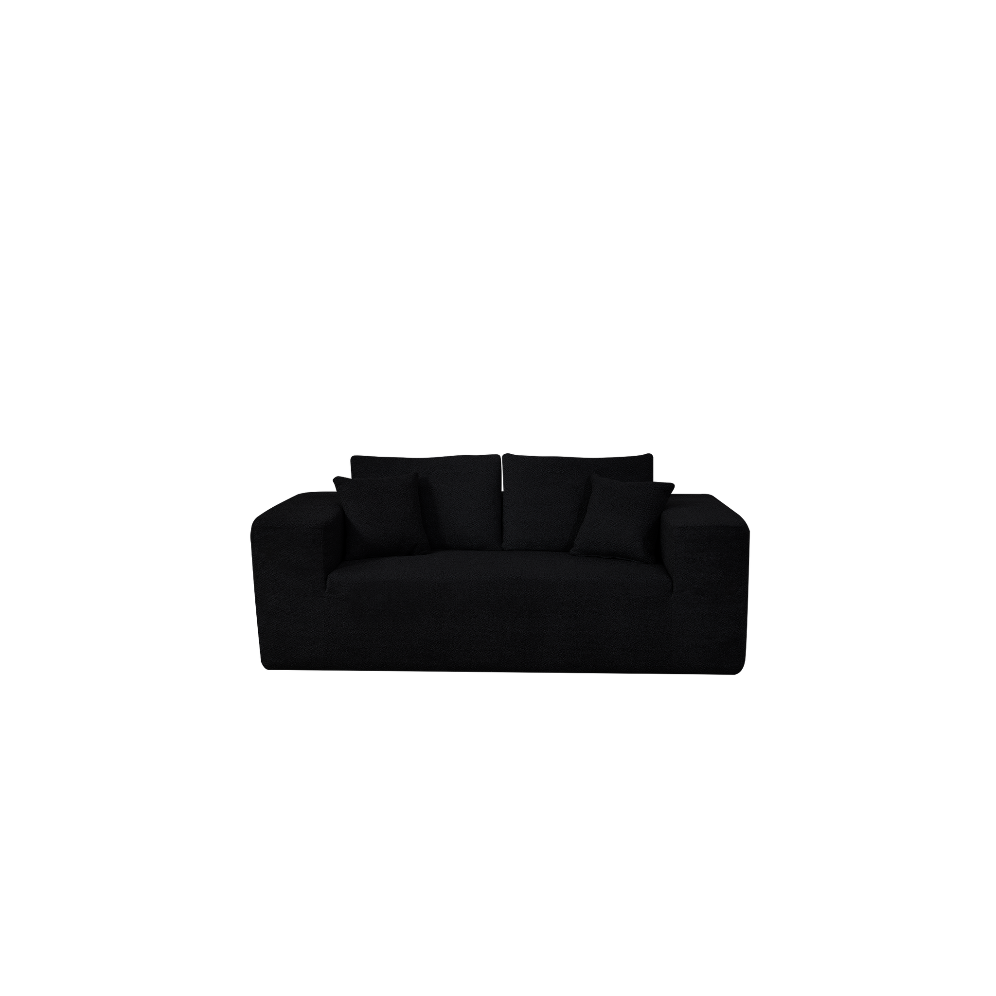 Elegant flex Black Double-Seat Sofa