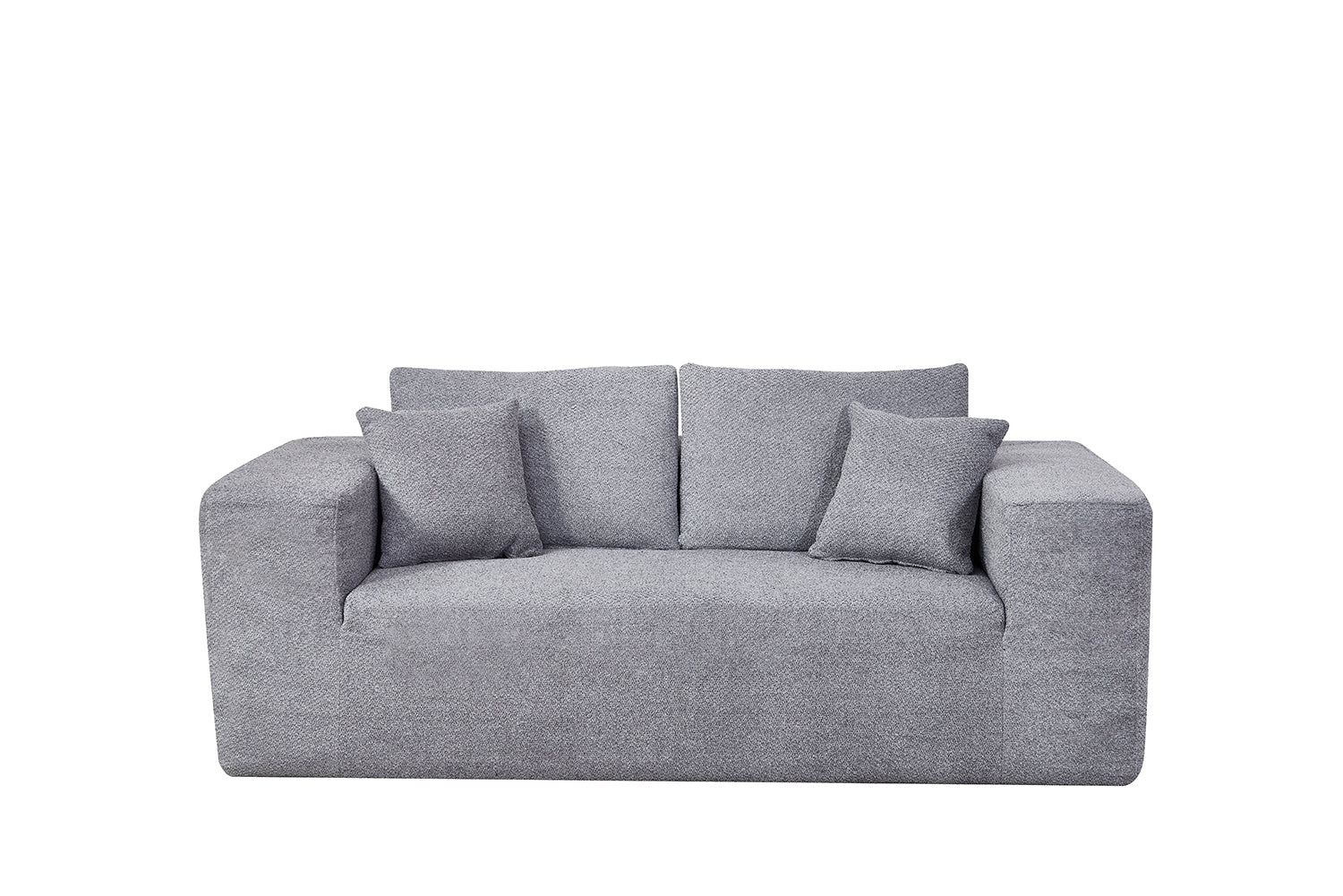 Elegant flex Grey Double-Seat Sofa Loveseat