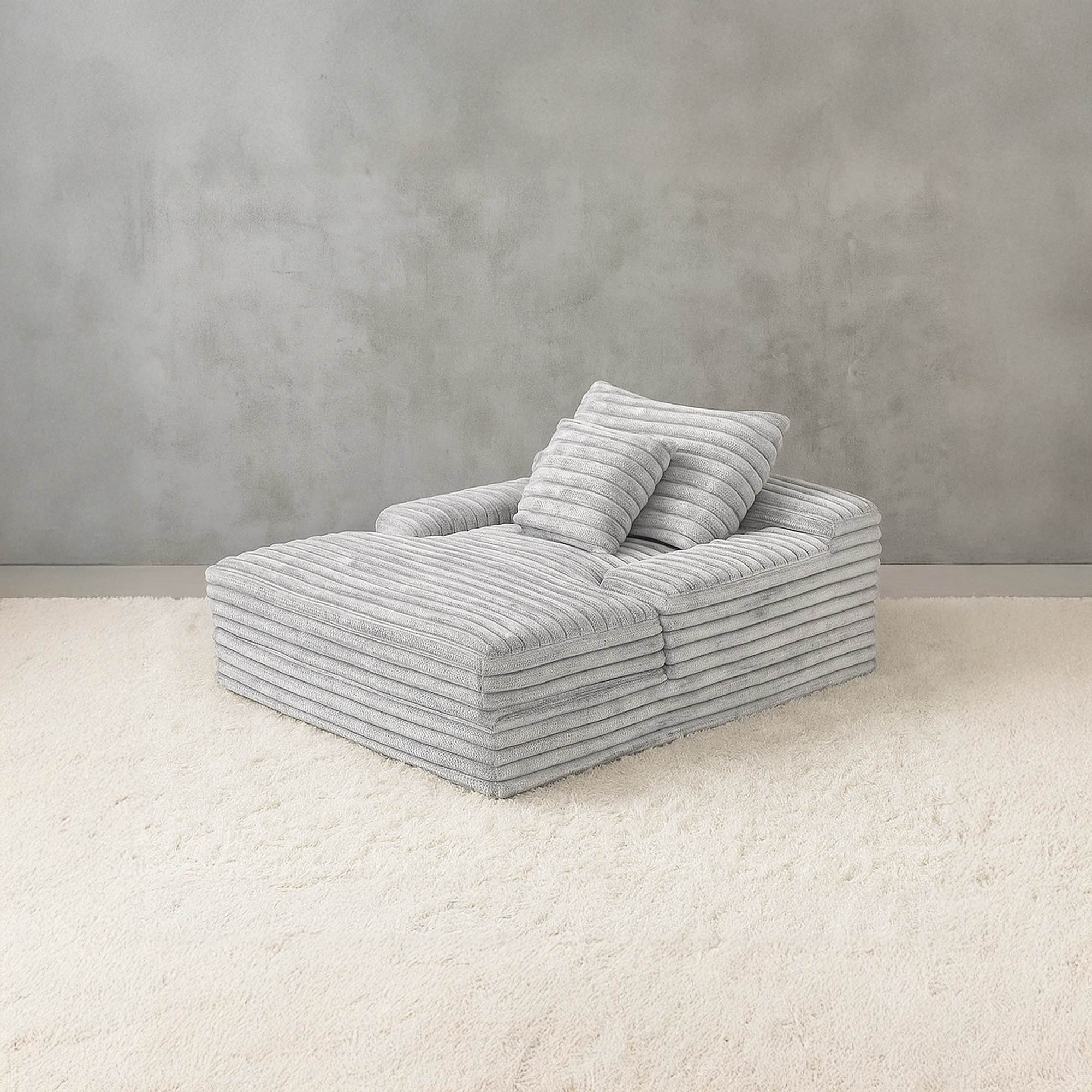 Modern Light Grey Oversized Lounge Sofa