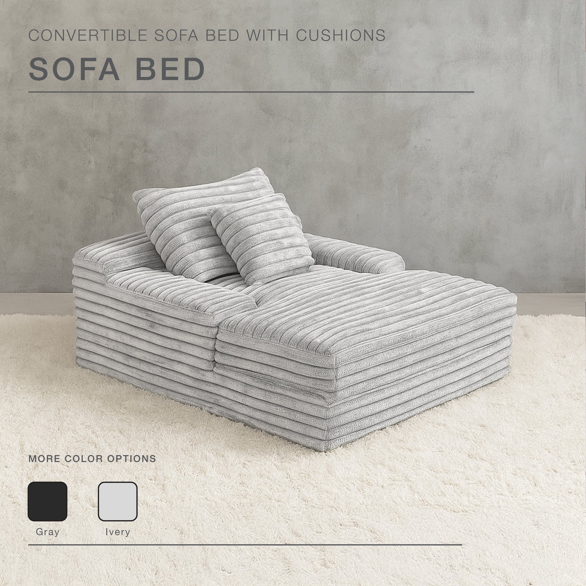 Modern Light Grey Oversized Lounge Sofa