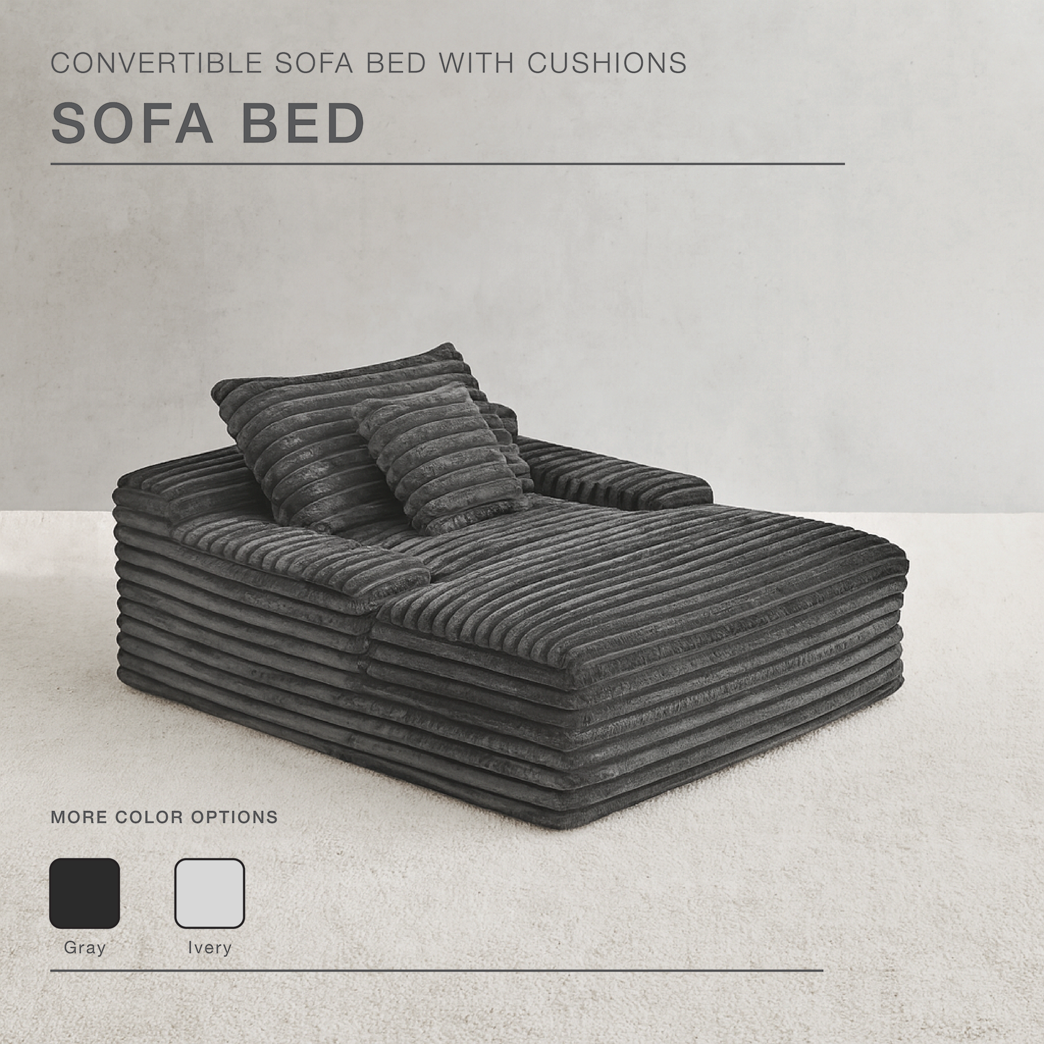 Modern Dark Grey Oversized Lounge Sofa