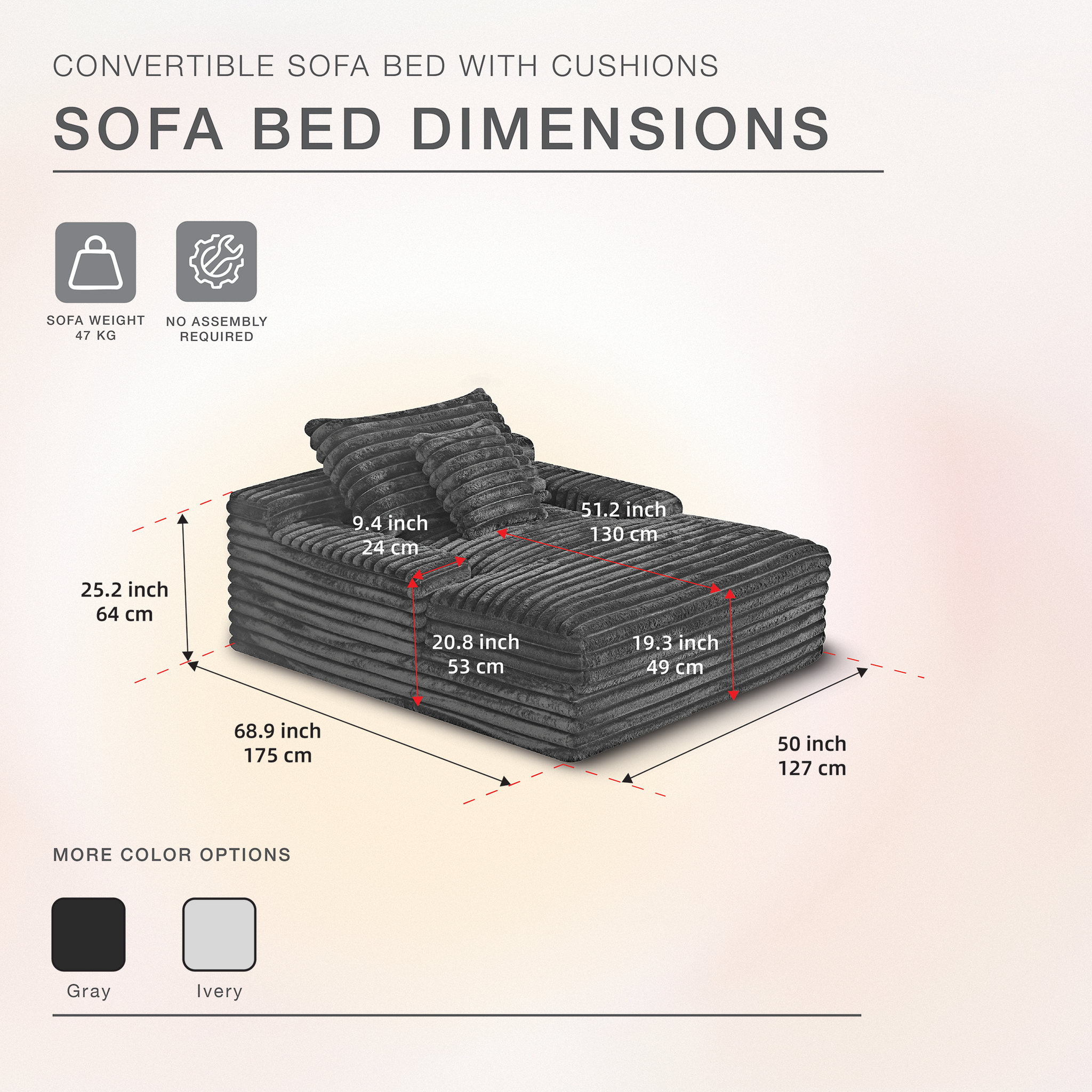 Modern Dark Grey Oversized Lounge Sofa