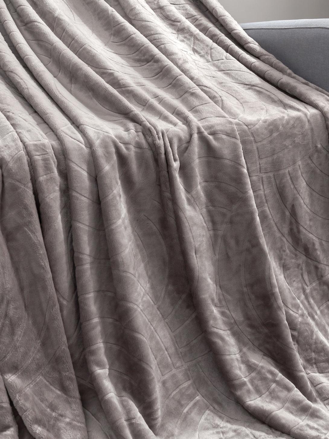 Flannel Fleece Blanket-Taupe