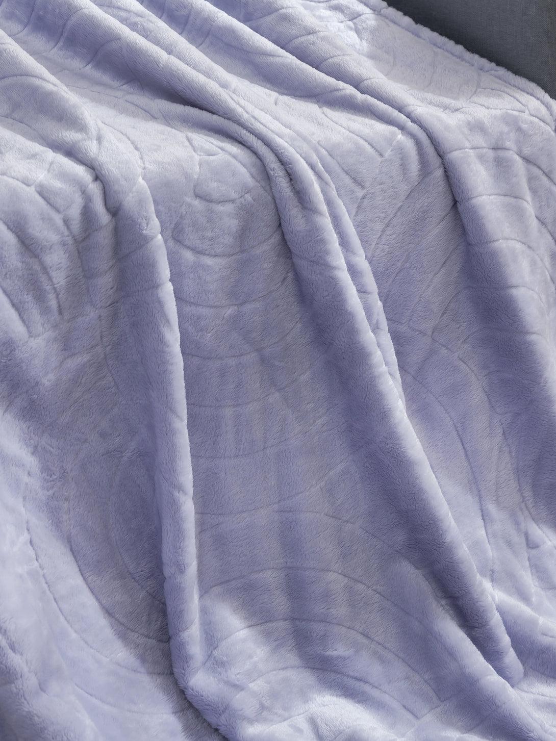 Flannel Fleece Blanket-Lavender Purple