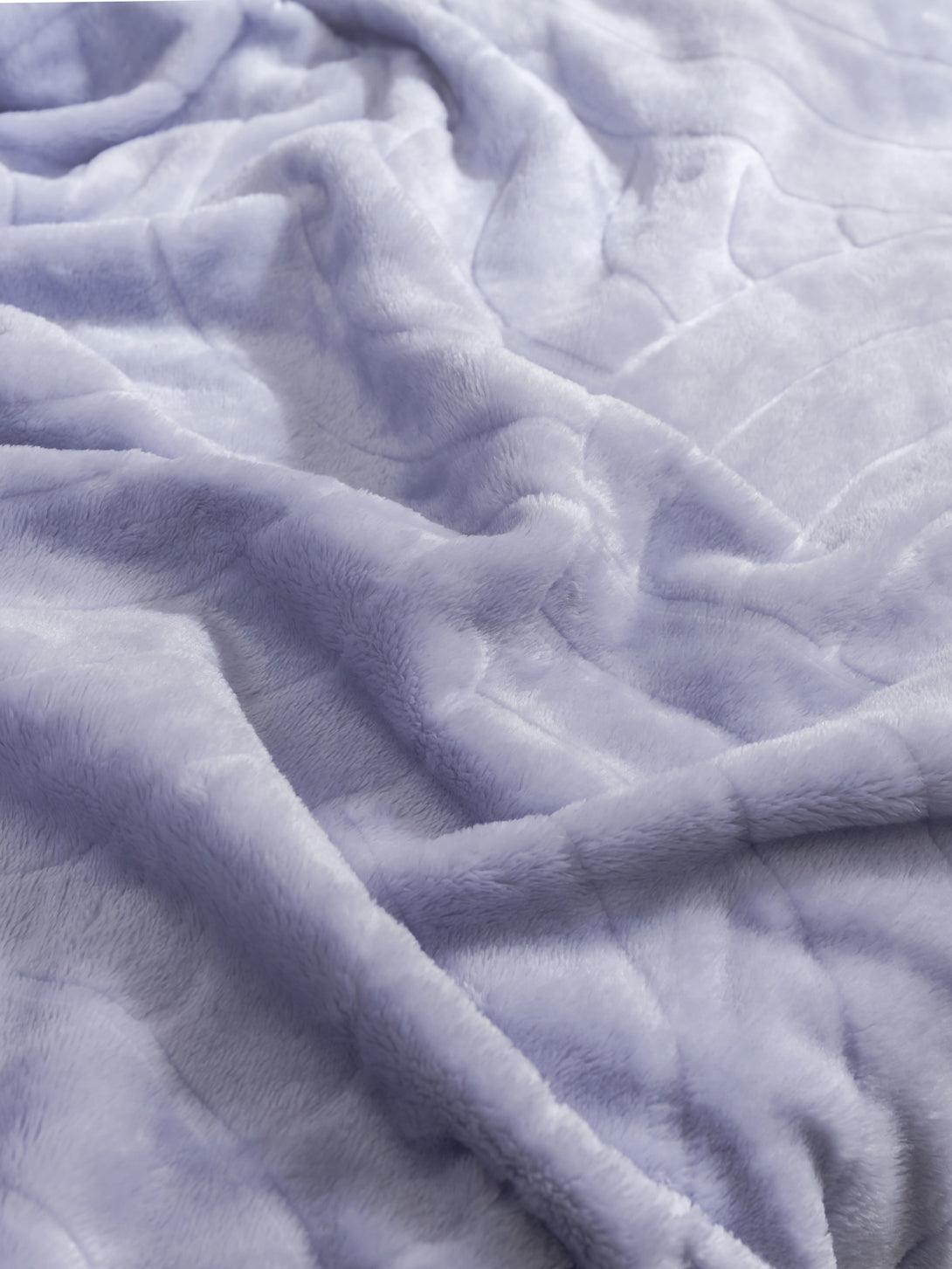 Flannel Fleece Blanket-Lavender Purple