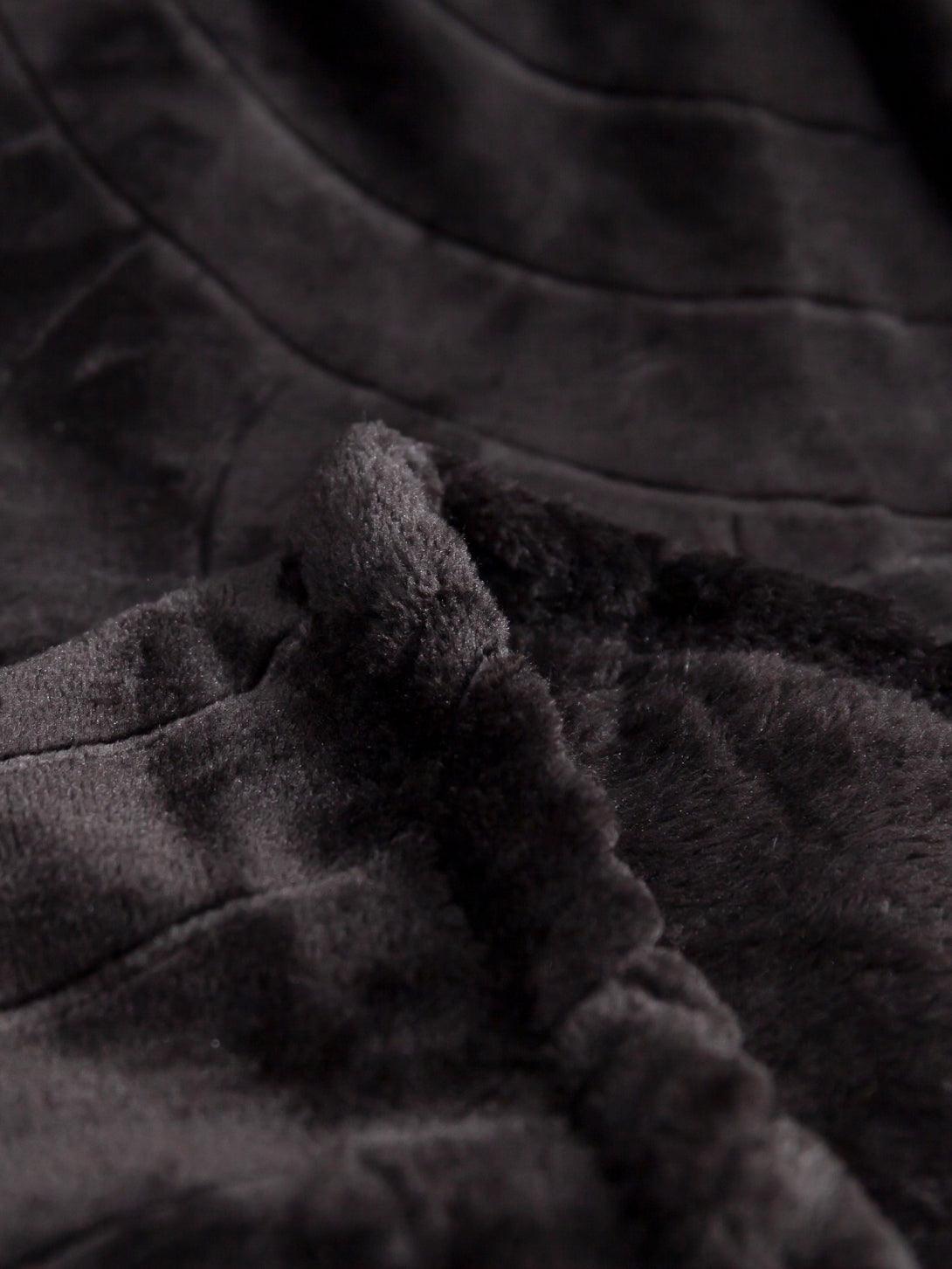 Flannel Fleece Blanket-Black